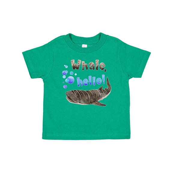 Inktastic Whale, Hello Cute Whale Shark with Bubbles Boys or Girls Baby T-Shirt
