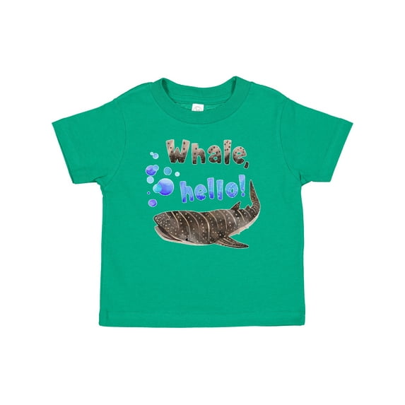 Inktastic Whale, Hello Cute Whale Shark with Bubbles Boys or Girls Baby T-Shirt