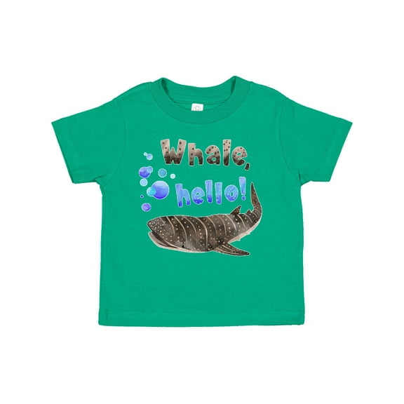 Inktastic Whale, Hello Cute Whale Shark with Bubbles Boys or Girls Toddler T-Shirt