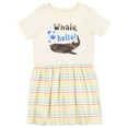 thumbnail image 1 of Inktastic Whale, Hello Cute Whale Shark with Bubbles Girls Toddler Dress, 1 of 5