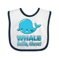 thumbnail image 1 of Inktastic Whale, Hello There Boys or Girls Baby Bib, 1 of 4