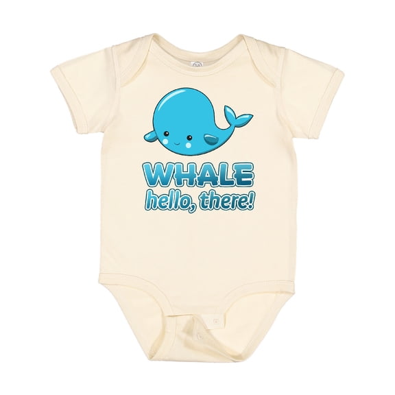 Inktastic Whale, Hello There Boys or Girls Baby Bodysuit