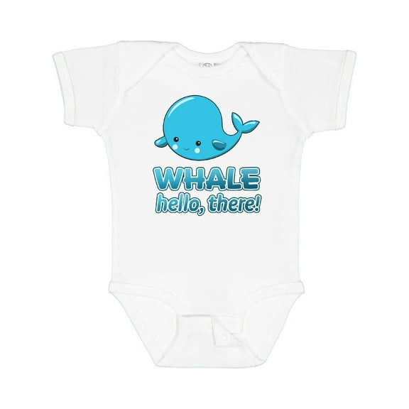 Inktastic Whale, Hello There Boys or Girls Baby Bodysuit