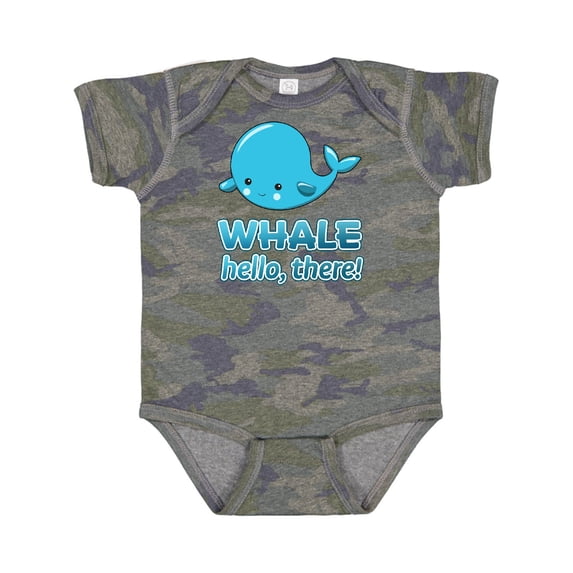 Inktastic Whale, Hello There Boys or Girls Baby Bodysuit