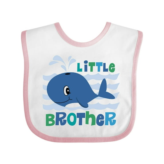 Inktastic Whale Little Brother Boys Baby Bib