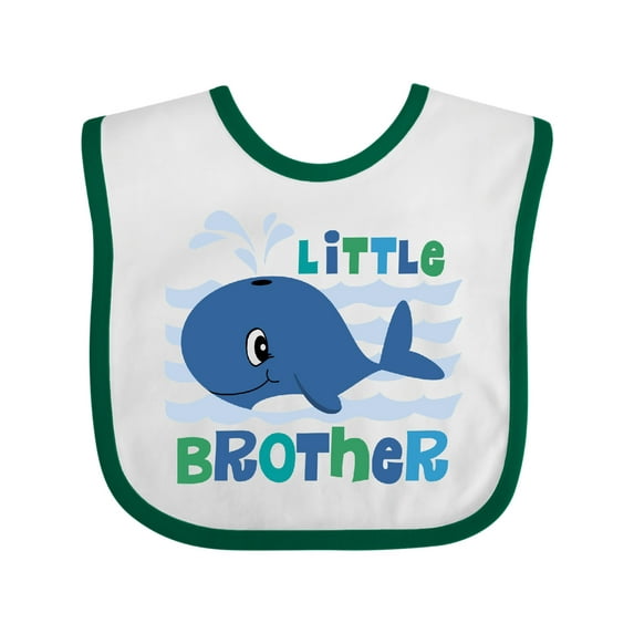 Inktastic Whale Little Brother Boys Baby Bib