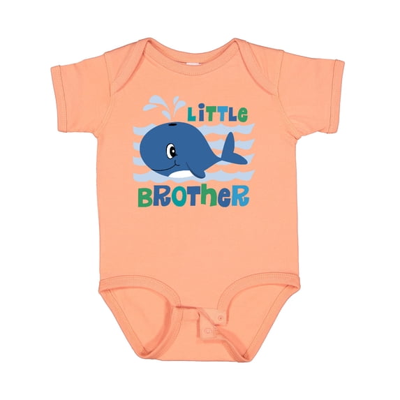 Inktastic Whale Little Brother Boys Baby Bodysuit