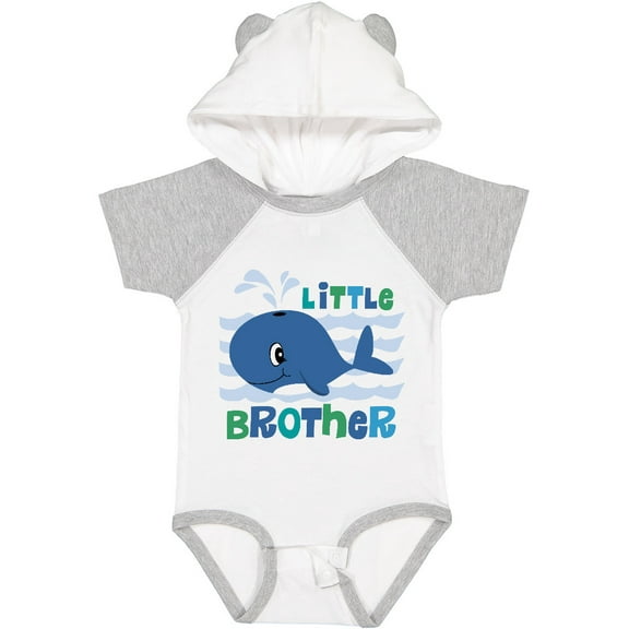 Inktastic Whale Little Brother Boys Baby Bodysuit