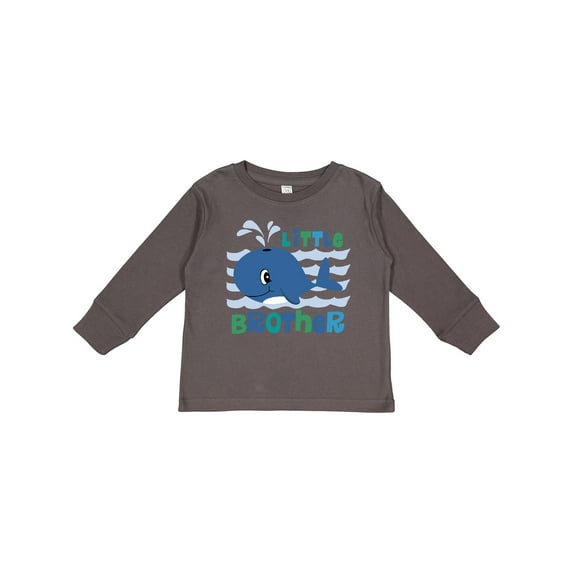 Inktastic Whale Little Brother Boys Long Sleeve Toddler T-Shirt