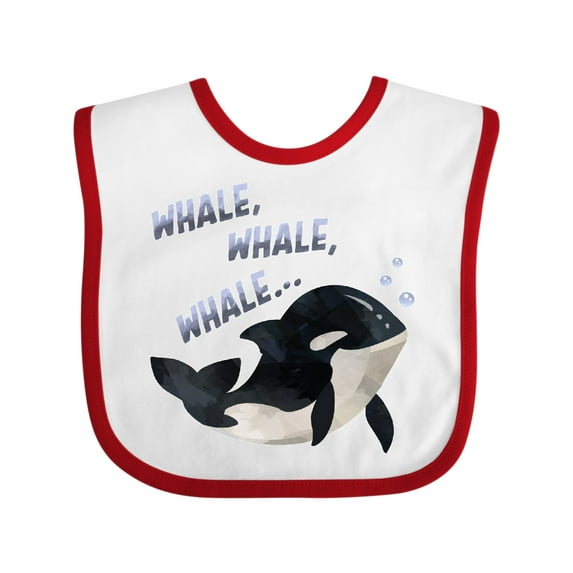 Inktastic Whale, Whale, Whale Cute Orca Pun Boys or Girls Baby Bib