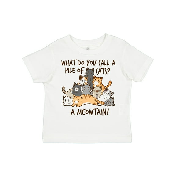 Inktastic What Do You Call a Pile of Cats? a MEOWTAIN Boys or Girls Toddler T-Shirt