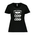 thumbnail image 1 of Inktastic What Happens at Camp Stays at Camp with Tent and Woods Women's Plus Size T-Shirt, 1 of 5