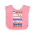 thumbnail image 1 of Inktastic What Happens at Grandma's Boys or Girls Baby Bib, 1 of 4
