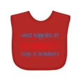 thumbnail image 1 of Inktastic What Happens at Grandma's Boys or Girls Baby Bib, 1 of 4