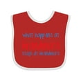 thumbnail image 1 of Inktastic What Happens at Grandma's Boys or Girls Baby Bib, 1 of 4
