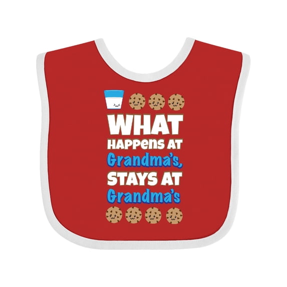 Inktastic What Happens at Grandma's Boys or Girls Baby Bib