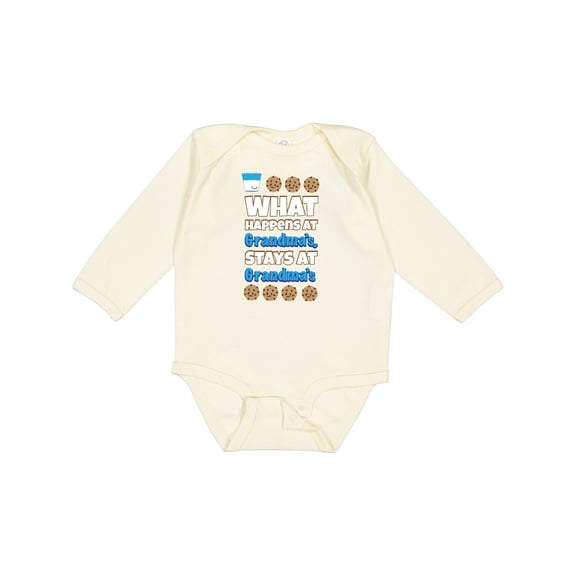 Inktastic What Happens at Grandma's Boys or Girls Long Sleeve Baby Bodysuit