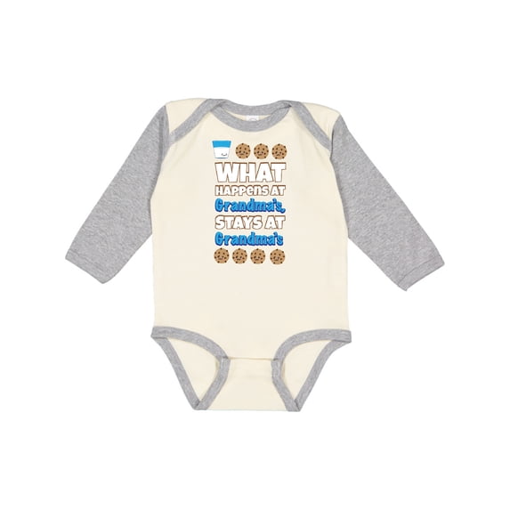Inktastic What Happens at Grandma's Boys or Girls Long Sleeve Baby Bodysuit