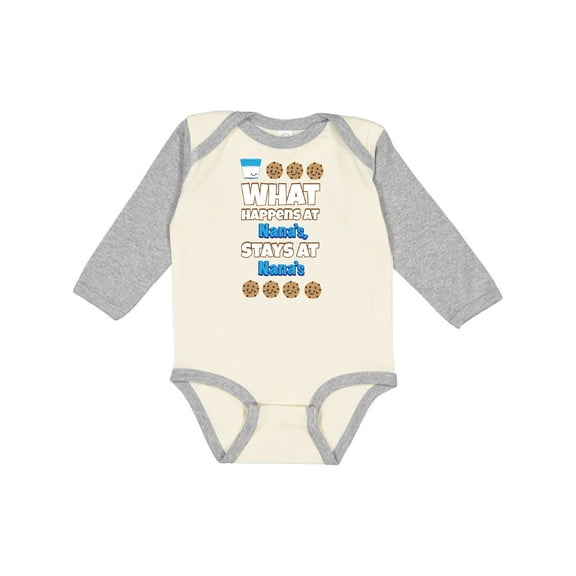 Inktastic What Happens at Nana's Boys or Girls Long Sleeve Baby Bodysuit