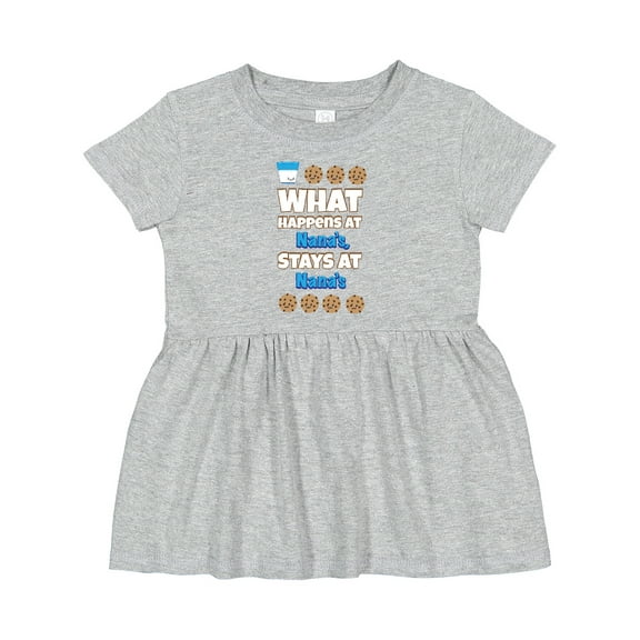 Inktastic What Happens at Nana's Girls Baby Dress