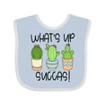 thumbnail image 1 of Inktastic What's Up Succas Funny Cacti Plants Boys or Girls Baby Bib, 1 of 4