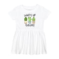 thumbnail image 1 of Inktastic What's Up Succas Funny Cacti Plants Girls Baby Dress, 1 of 5