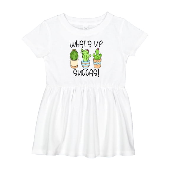 Inktastic What's Up Succas Funny Cacti Plants Girls Baby Dress