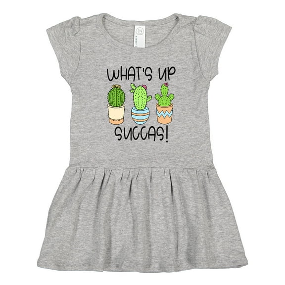 Inktastic What's Up Succas Funny Cacti Plants Girls Toddler Dress