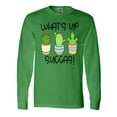 thumbnail image 1 of Inktastic What's Up Succas Funny Cacti Plants Long Sleeve T-Shirt, 1 of 5
