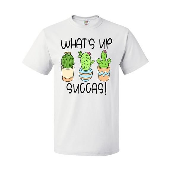 Inktastic What's Up Succas Funny Cacti Plants T-Shirt