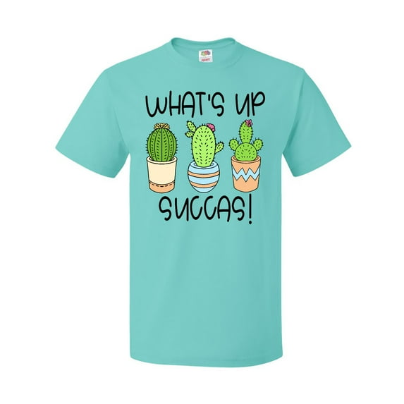 Inktastic What's Up Succas Funny Cacti Plants T-Shirt