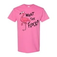 thumbnail image 1 of Inktastic What the Flock? Funny Flamingo T-Shirt, 1 of 5