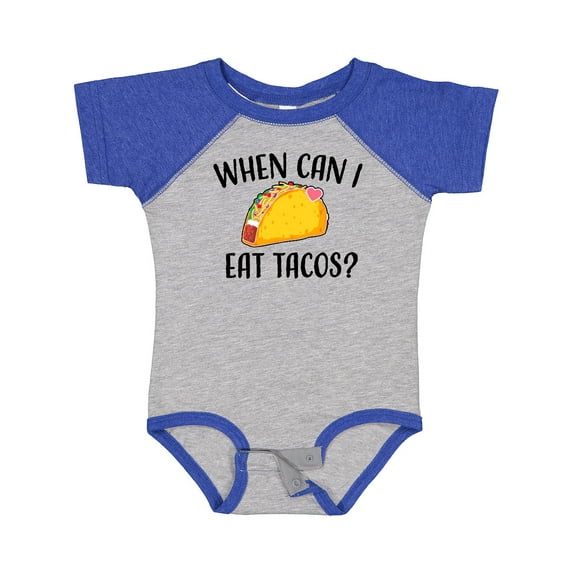 Inktastic When Can I Eat Tacos Baby Boys or Girls Baby Bodysuit