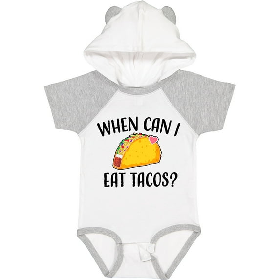 Inktastic When Can I Eat Tacos Baby Boys or Girls Baby Bodysuit