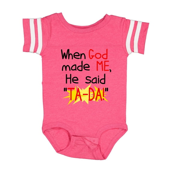 Inktastic When God Made Me Boys or Girls Baby Bodysuit