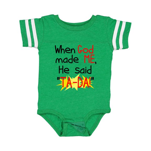Inktastic When God Made Me Boys or Girls Baby Bodysuit