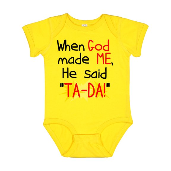 Inktastic When God Made Me Boys or Girls Baby Bodysuit