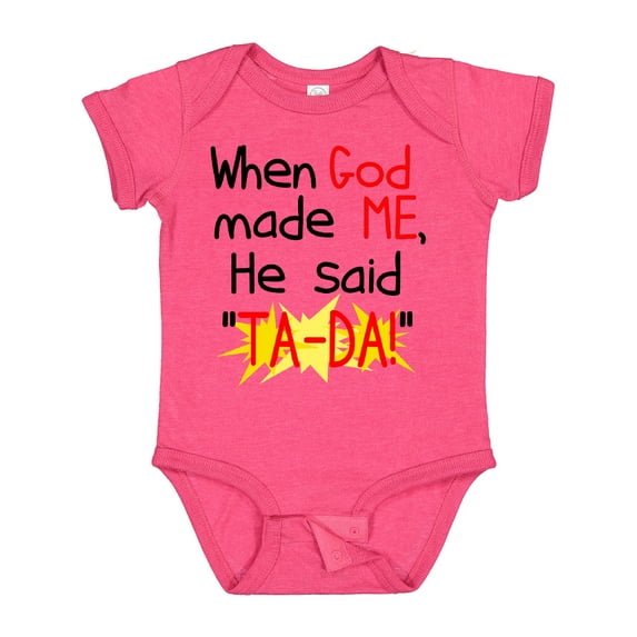 Inktastic When God Made Me Boys or Girls Baby Bodysuit