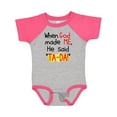 thumbnail image 1 of Inktastic When God Made Me He Said Ta-da Boys or Girls Baby Bodysuit, 1 of 5