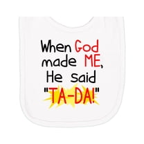 Inktastic When God Made Me Newborn Bib