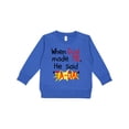 thumbnail image 1 of Inktastic When God Made Me Toddler Sweatshirt, 1 of 4