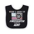 thumbnail image 1 of Inktastic When I Grow Up I Want to Be a Firefighter Like My Aunt Boys or Girls Baby Bib, 1 of 4