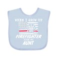 thumbnail image 1 of Inktastic When I Grow Up I Want to Be a Firefighter Like My Aunt Boys or Girls Baby Bib, 1 of 4