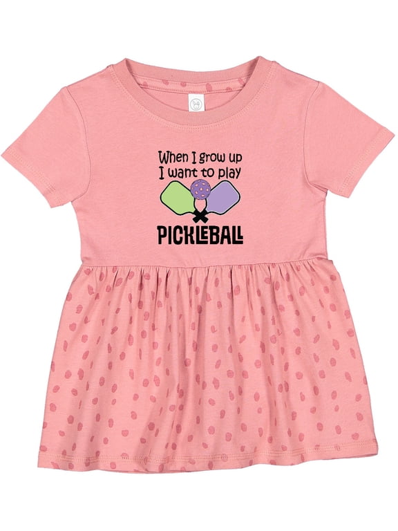 When I Grow Up I Want to Play Pickleball Girls Baby Dress
