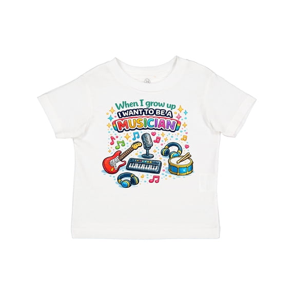 Inktastic When I Grow Up Musician Boys or Girls Toddler T-Shirt
