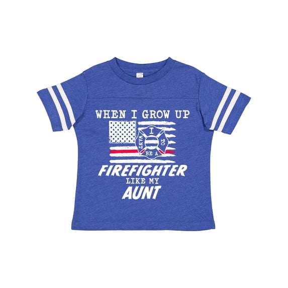 Inktastic When I Grow up I want to be a Firefighter Like my Aunt Boys or Girls Toddler T-Shirt