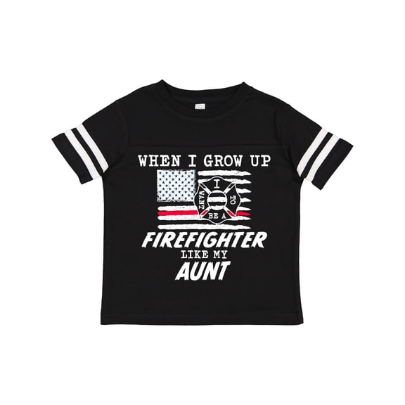 Inktastic When I Grow up I want to be a Firefighter Like my Aunt Boys or Girls Toddler T-Shirt
