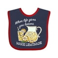 thumbnail image 1 of Inktastic When Life Gives You Lemons, Make Lemonade Boys or Girls Baby Bib, 1 of 4