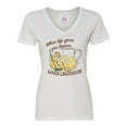 thumbnail image 1 of Inktastic When Life Gives You Lemons, Make Lemonade Women's V-Neck T-Shirt, 1 of 5