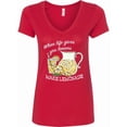 thumbnail image 1 of Inktastic When Life Gives You Lemons, Make Lemonade Women's V-Neck T-Shirt, 1 of 5